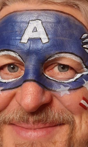 captain amerika Facepainting -Sonja Sonnenschein